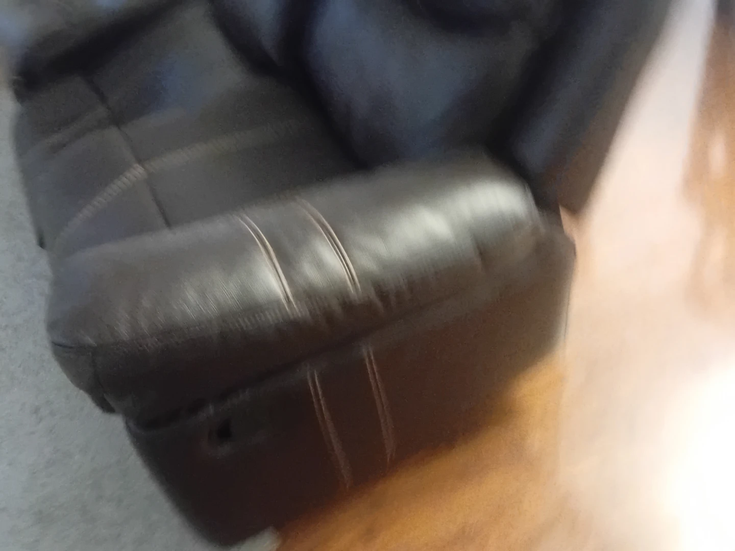 Brown Leather Reclining Sofa - photo 4