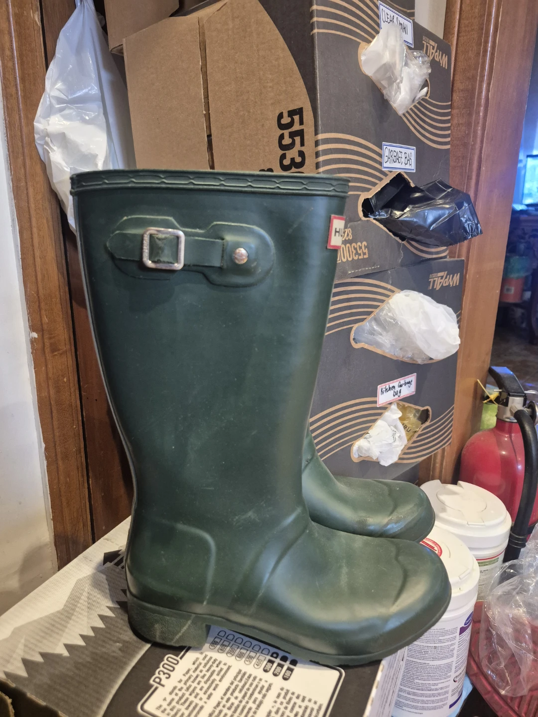 Kids Hunter Green Rubber Boots - photo 2