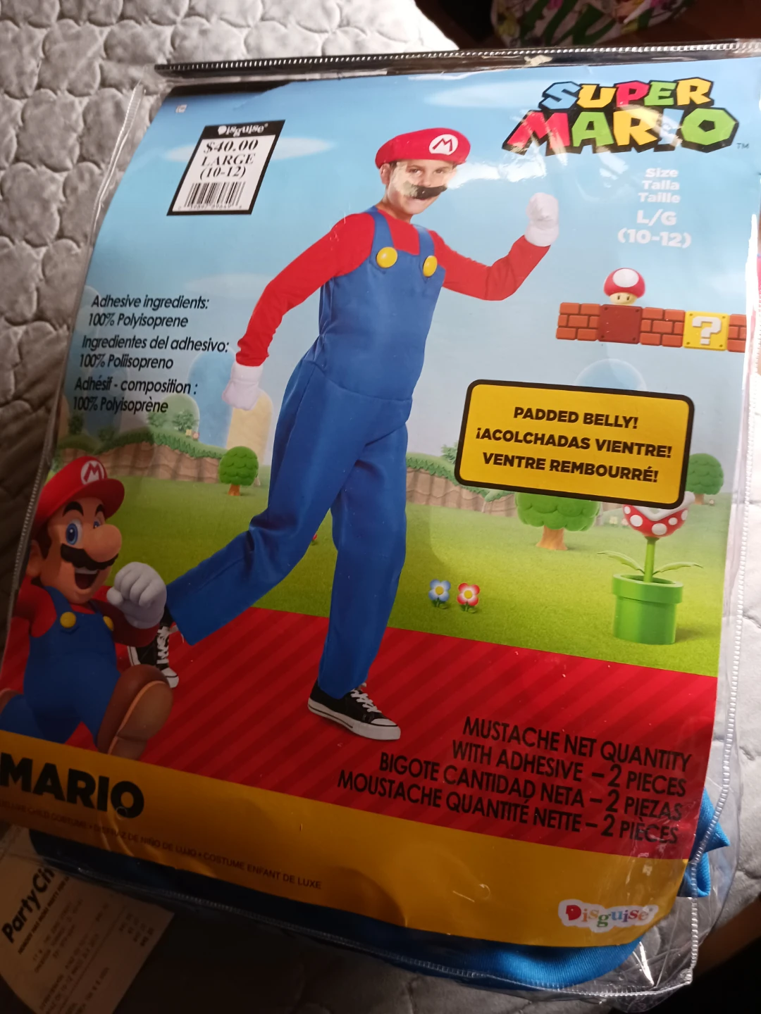 Super Mario Deluxe Child Costume L/G (10-12)