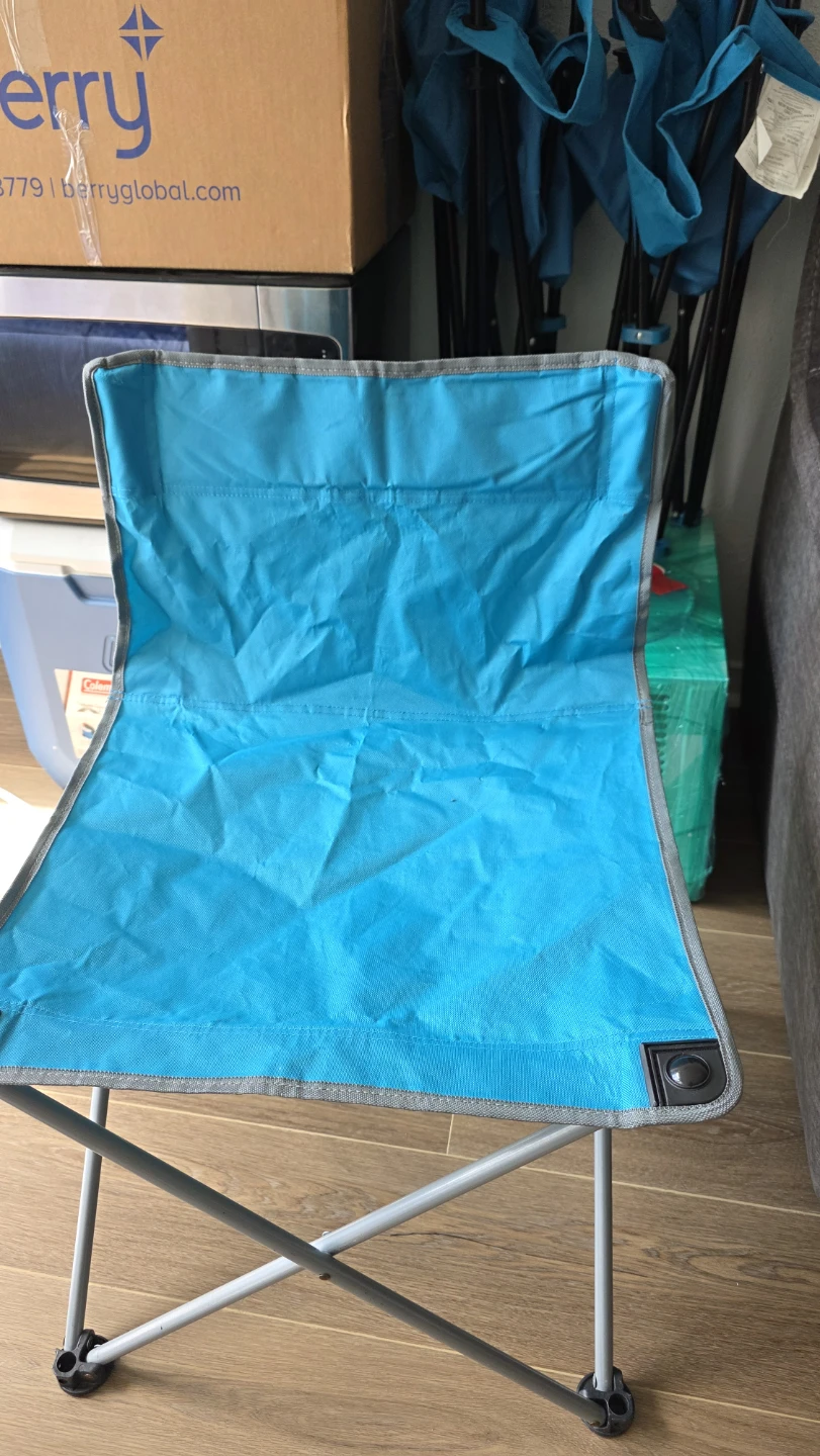 Aqua Blue Folding Camp Chairs (Set of 3) - photo 3