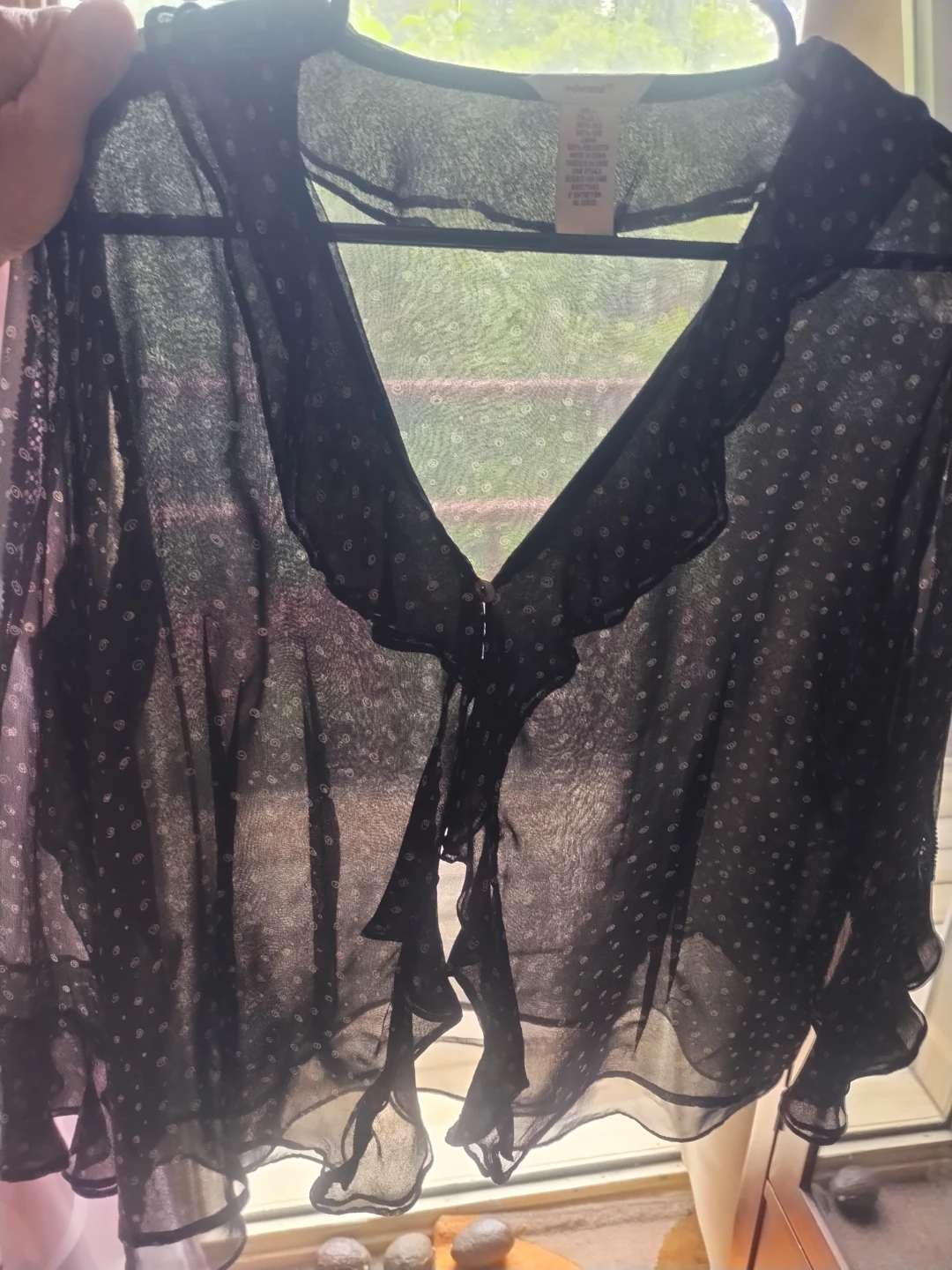Black Silk Blouse - Size L - photo 4