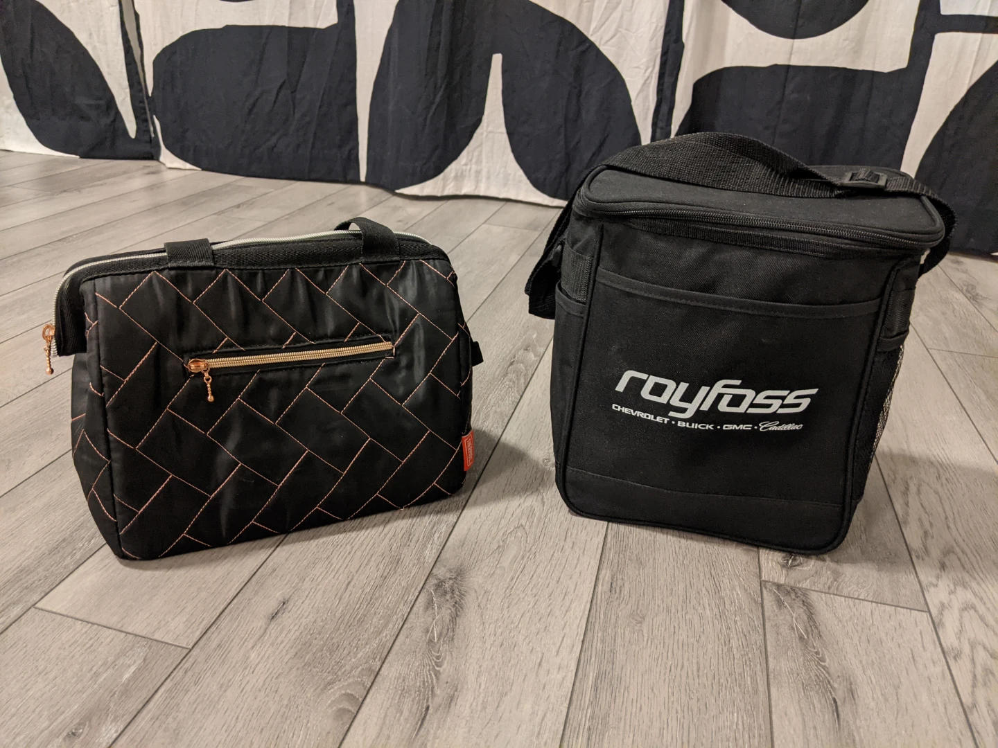 Black Quilted & Roy Foss Cooler Bag Set