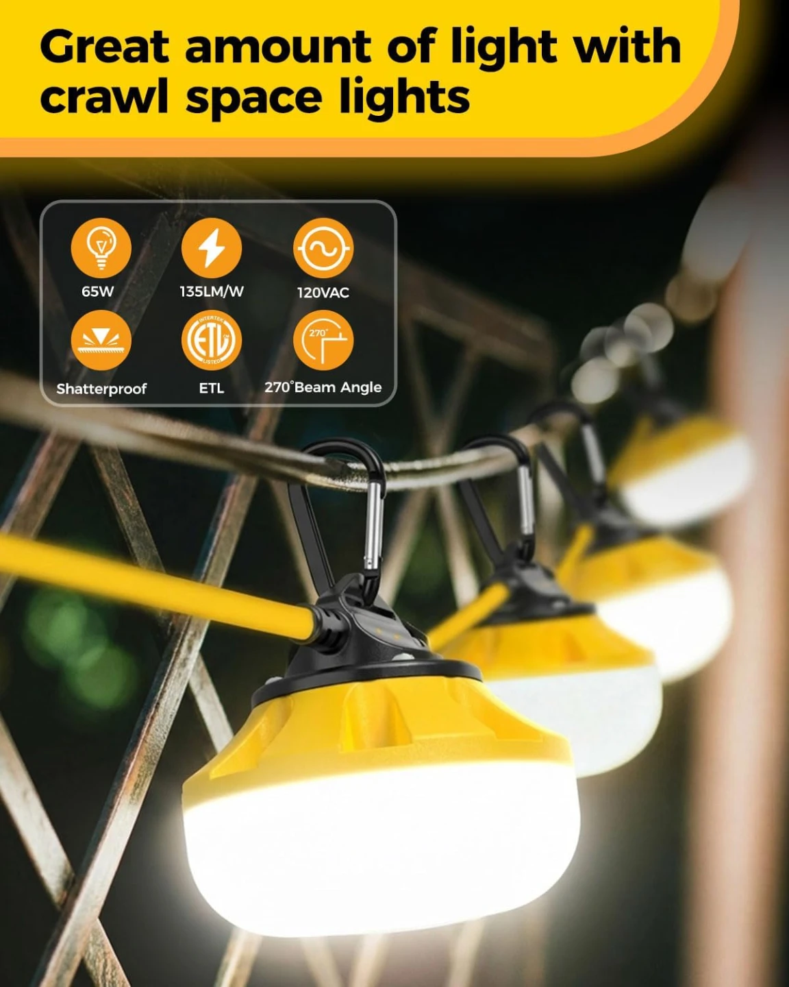 50ft Construction String Lights - Pvilion - photo 3