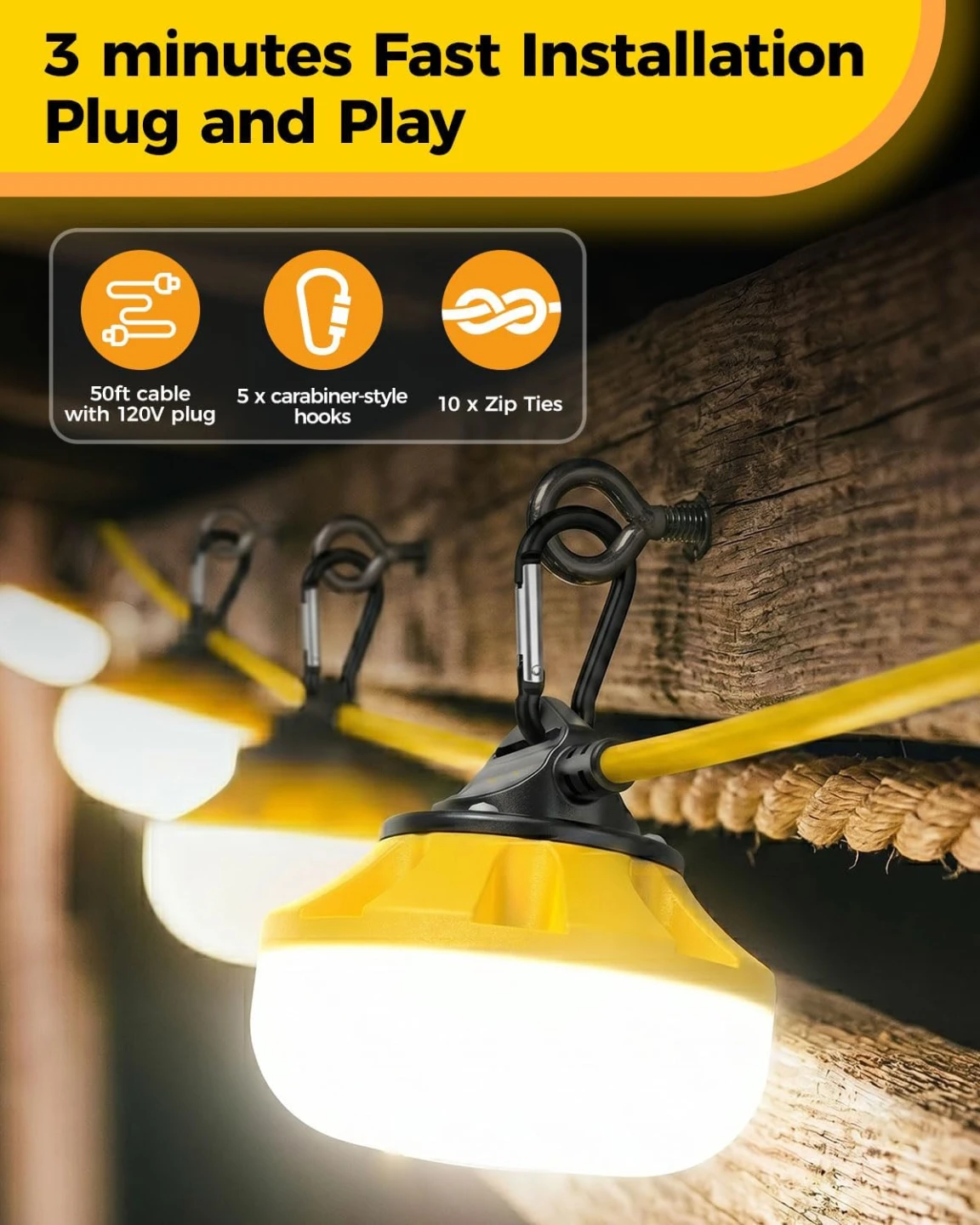 50ft Construction String Lights - Pvilion - photo 4