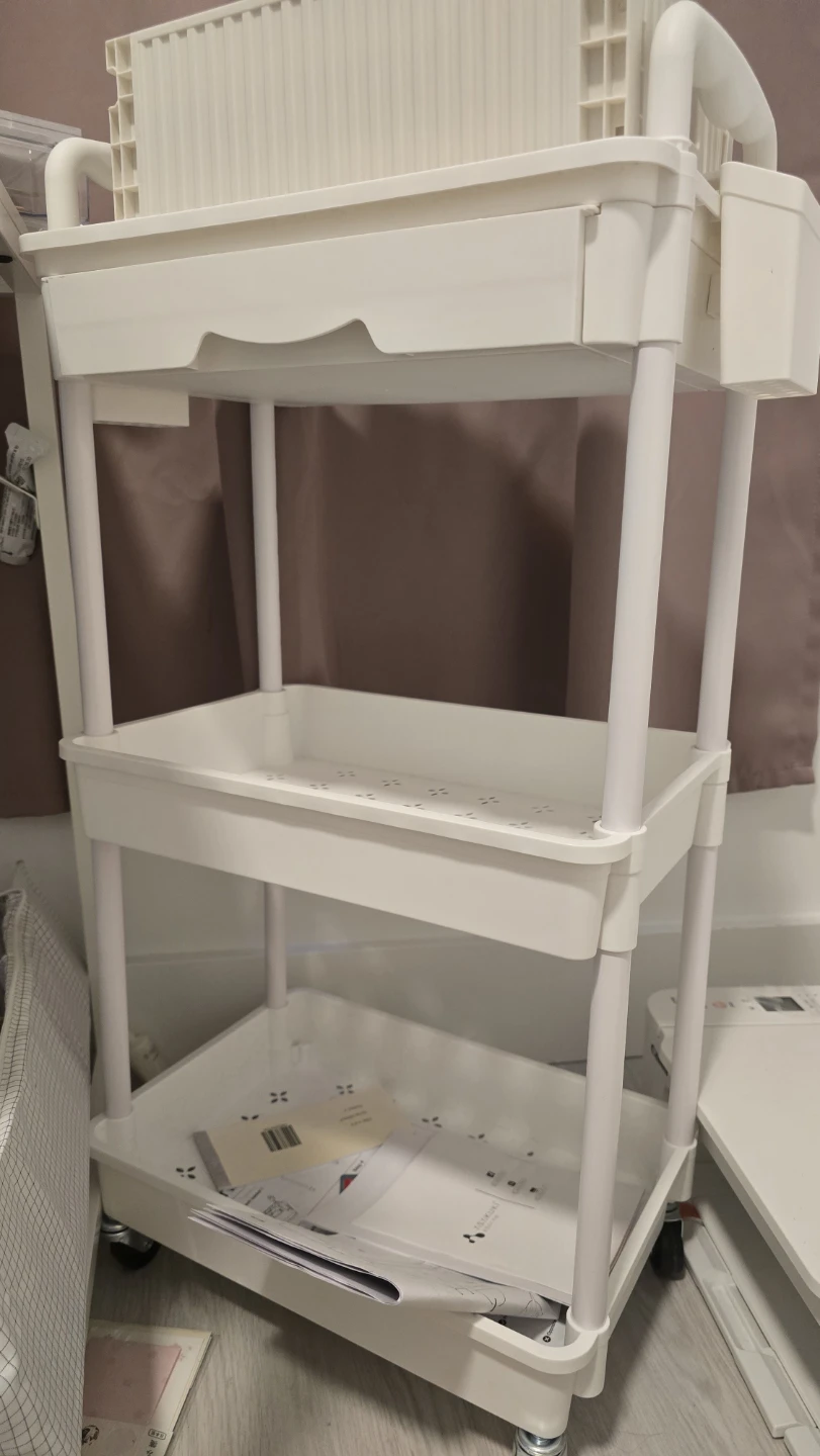 3 tier rolling cart with drawers