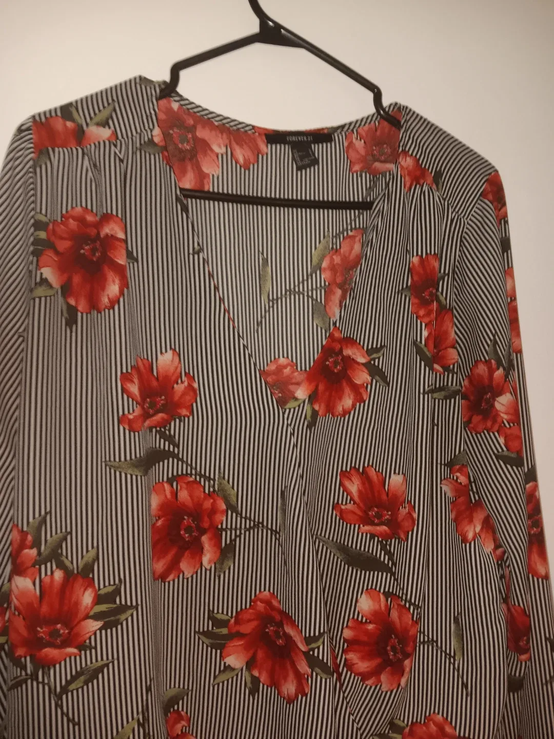 Forever 21 Striped Floral Blouse - photo 2