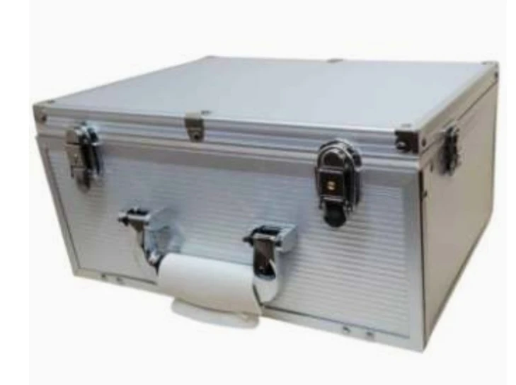 Aluminum coin collection case with red interior (NEW)