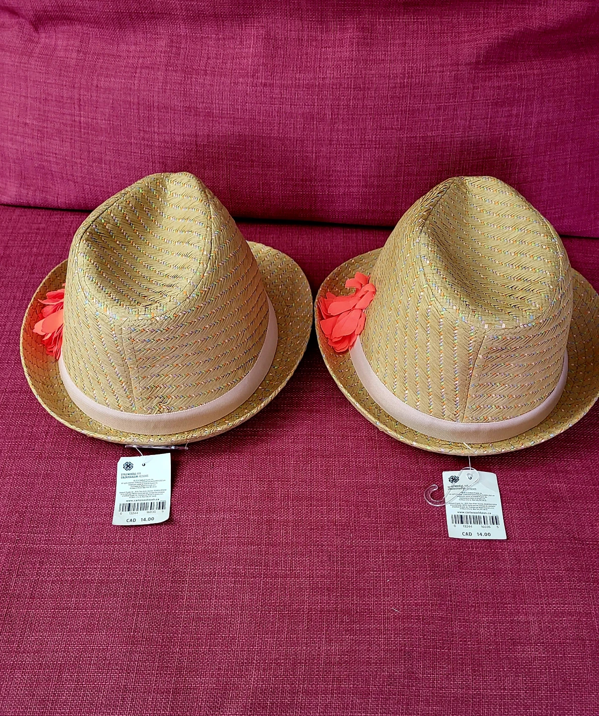 OshKosh B'gosh Straw Hats - Size 7-12 (2 hats) - photo 2