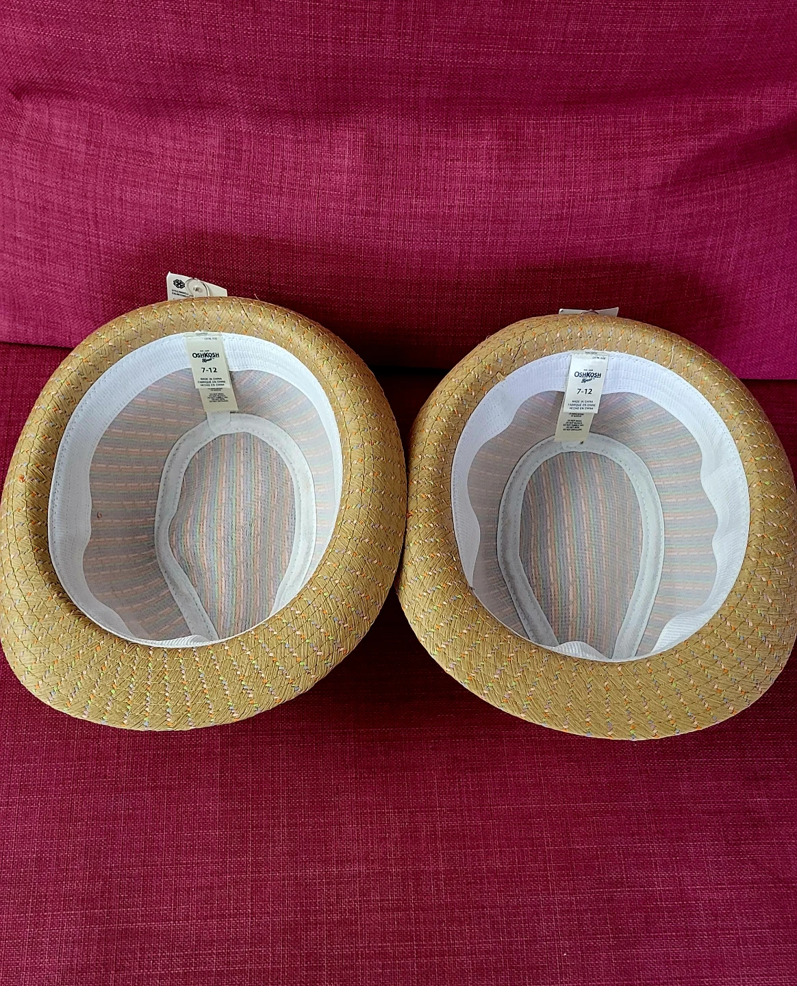 OshKosh B'gosh Straw Hats - Size 7-12 (2 hats) - photo 3