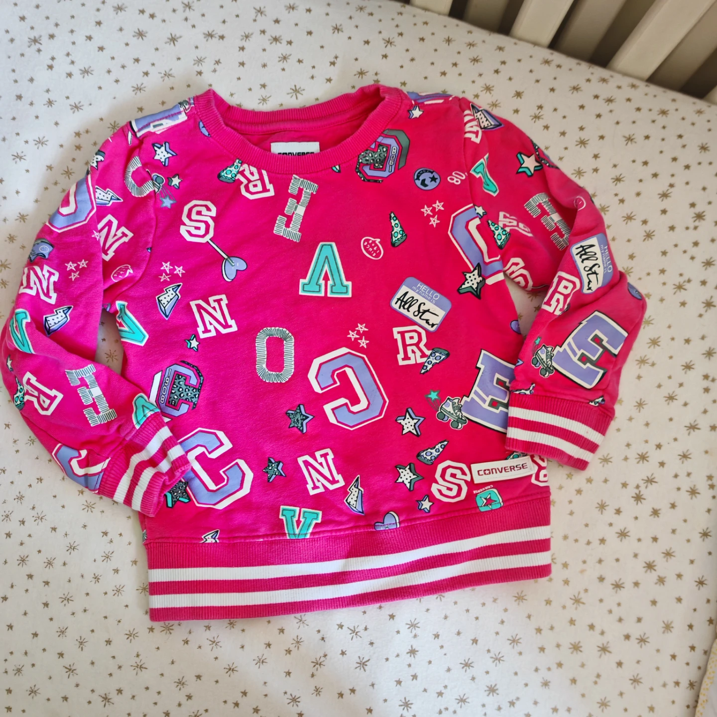 Converse Pink Graphic Sweatshirt - Size 5 - photo 2