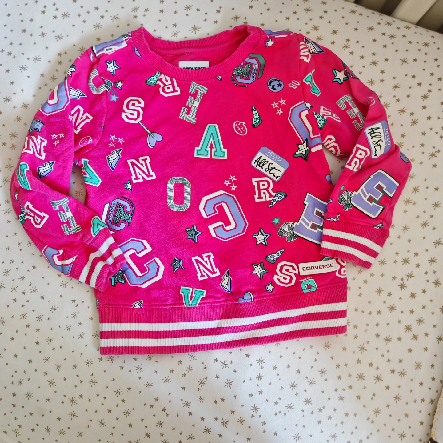 Converse Pink Graphic Sweatshirt - Size 5 - photo 5