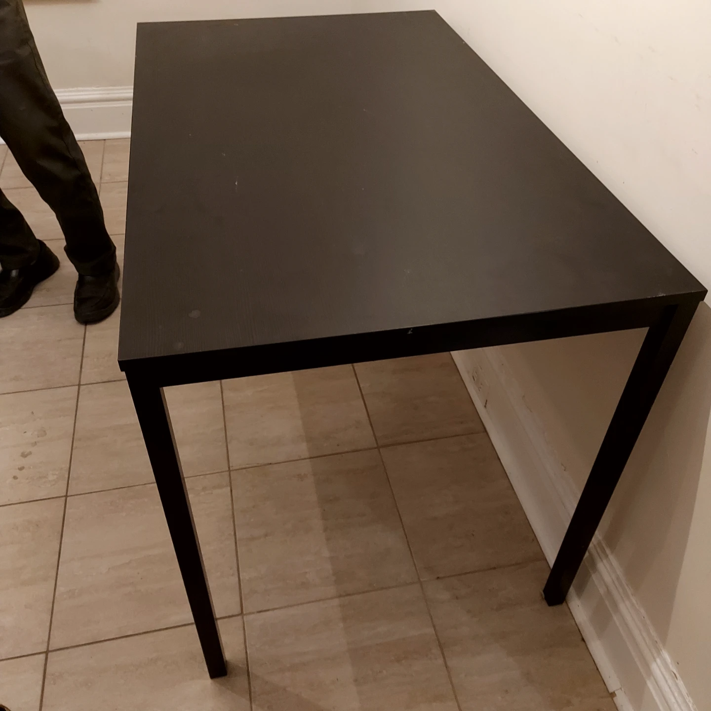 Black IKEA dining table