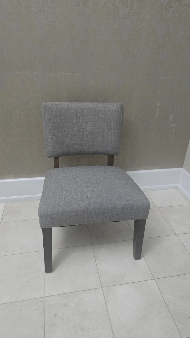 Grey Fabric Accent Chair