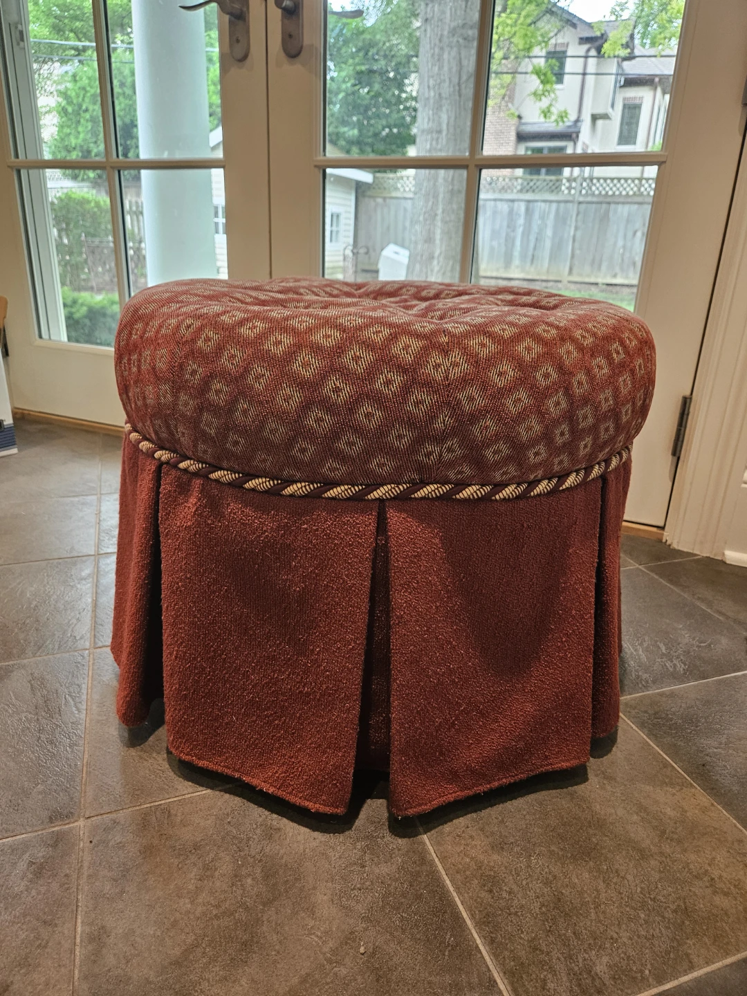 Tufted Round Ottoman Footstool