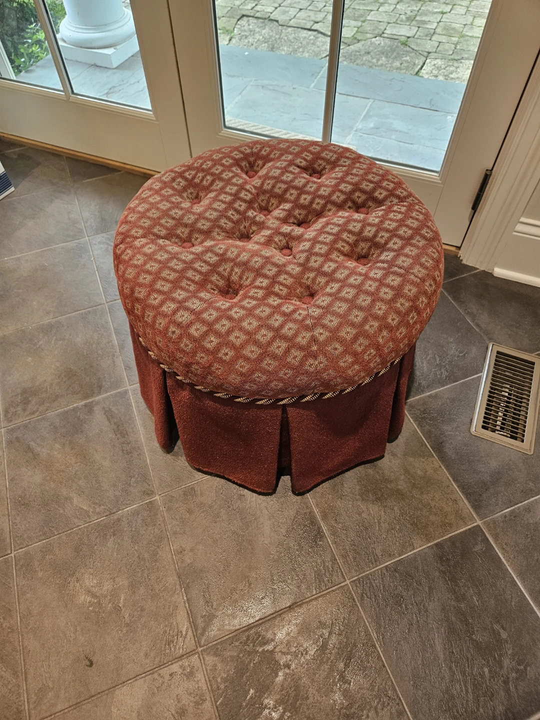 Tufted Round Ottoman Footstool - photo 2
