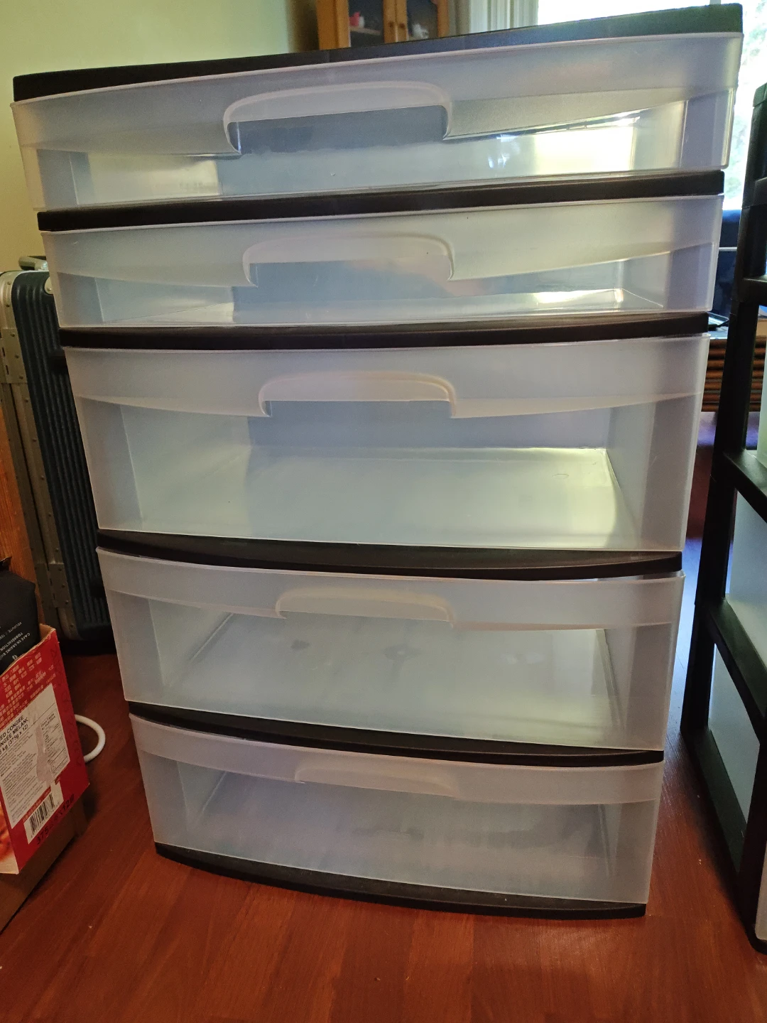 2 Plastic Drawer Organizer Tower - 5 Drawers