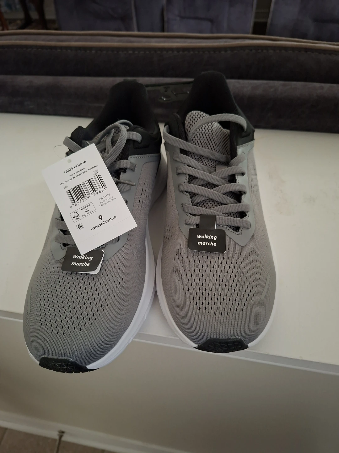 George Men's Grey Walking Shoes Size 9 - photo 3