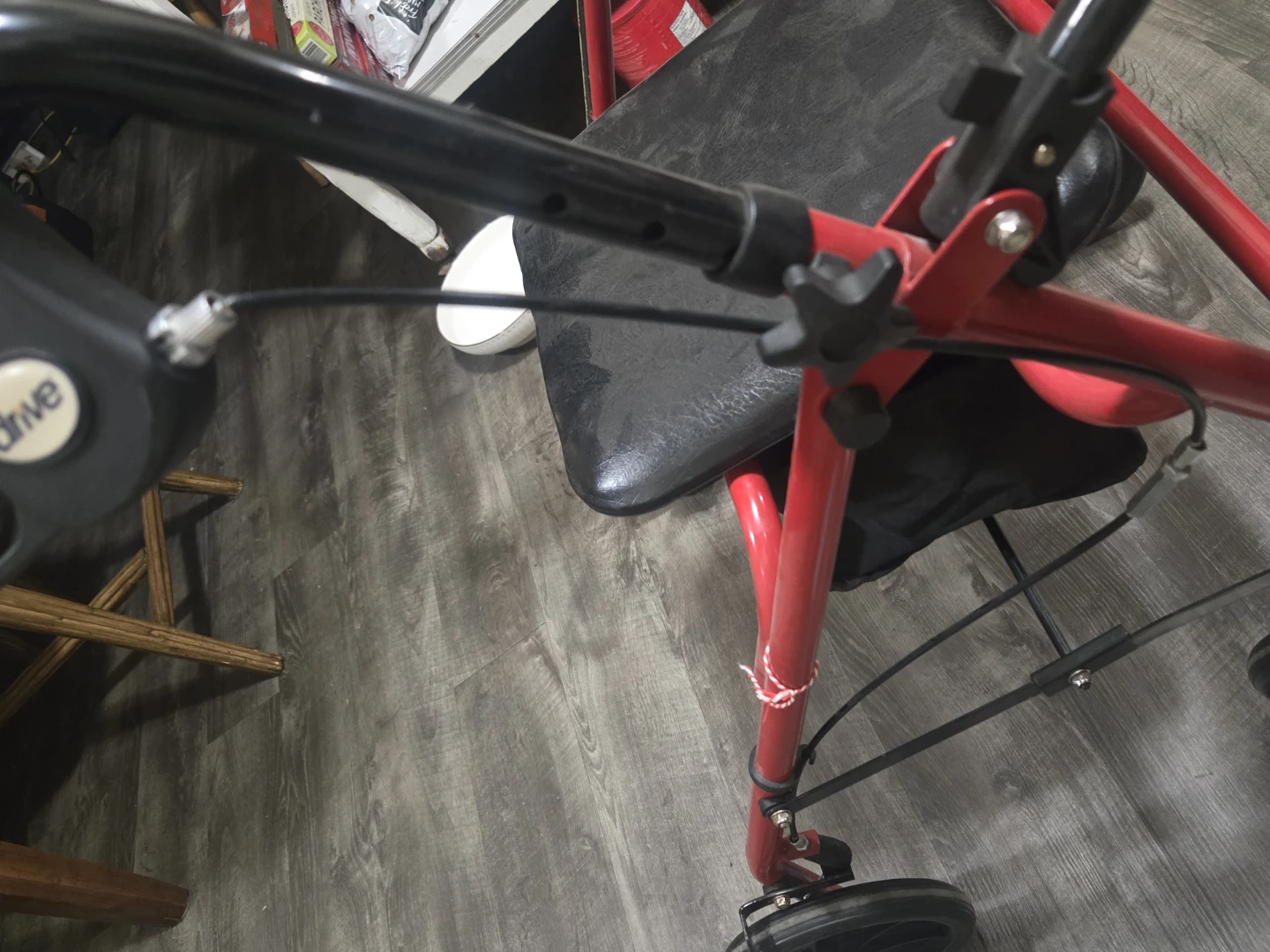 Drive Medical Red Walker with Seat