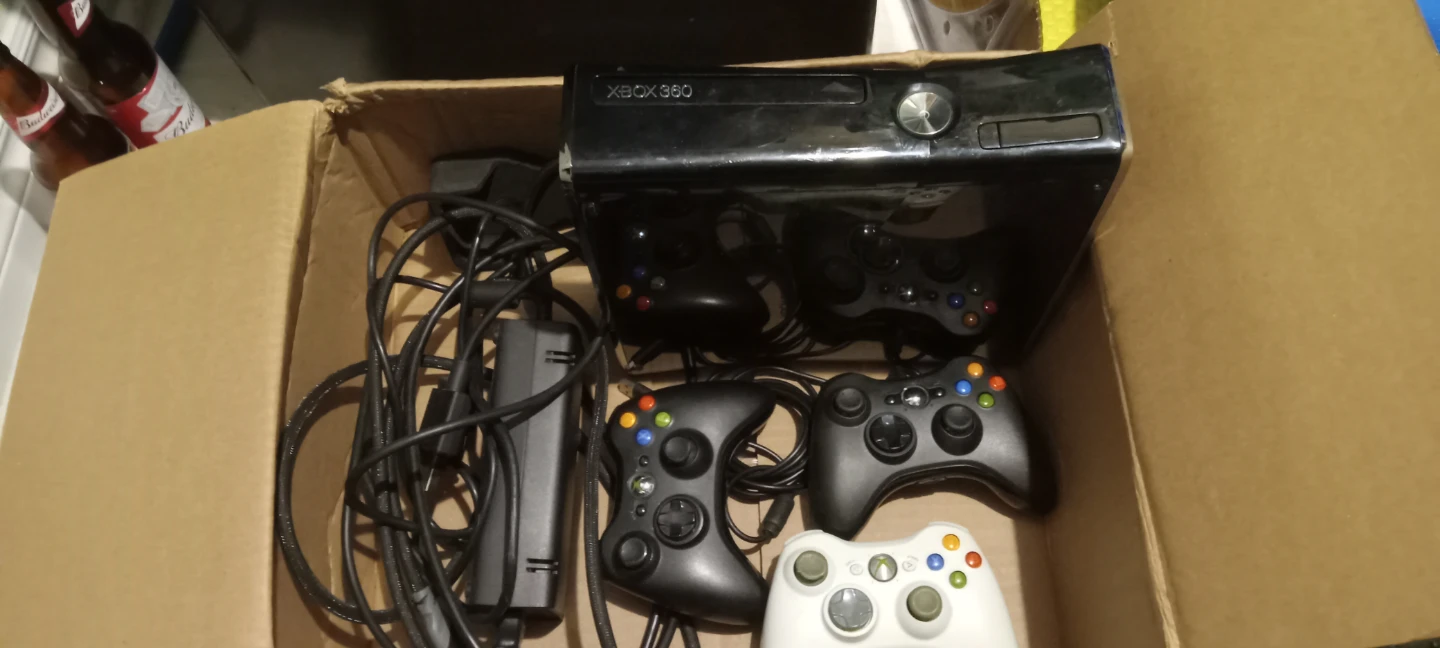 1 large box of xbox360 with 3 controllers - photo 2