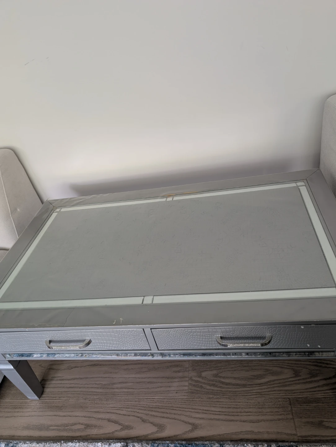 Silver Coffee Table with Drawers - photo 5