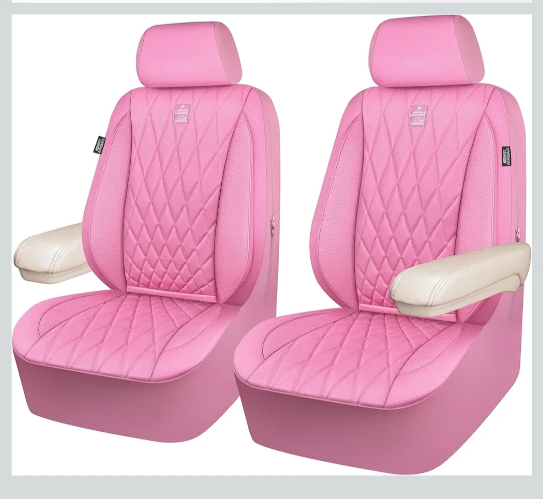 Pink Diamond Quilted Car Seat Covers