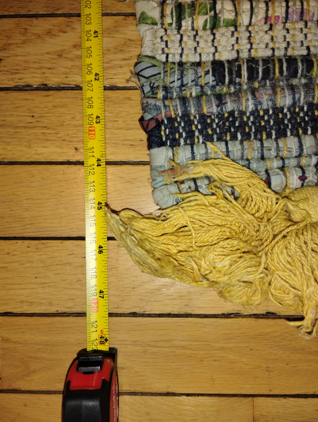 Woven Rag Rug with Tassels - photo 3