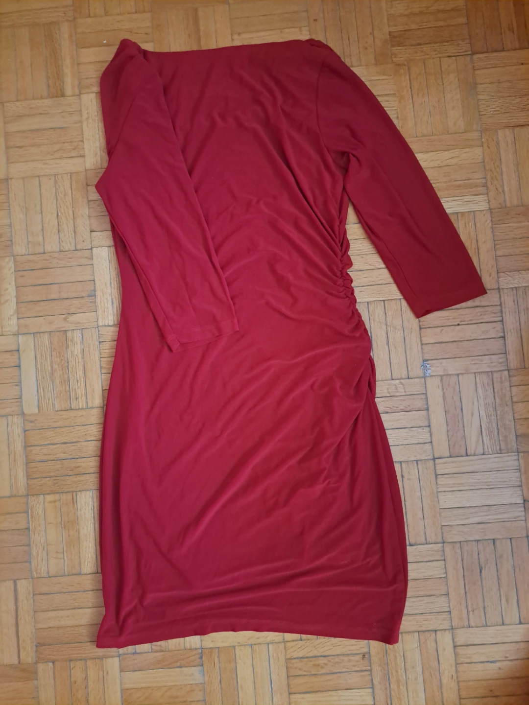 🛍Jessica Red Ruched Long Sleeve Dress🛍 - photo 2