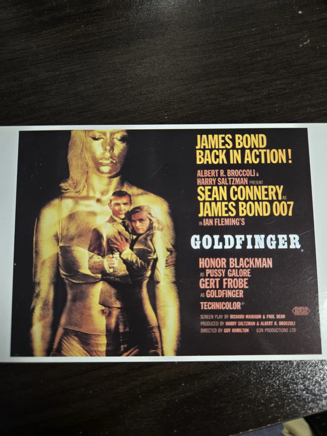 James Bond Goldfinger 007 Postcard