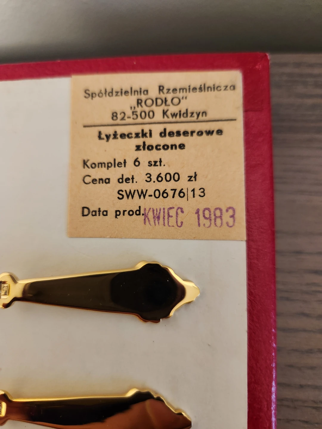 RODLO "Łyżeczki deserowe" Gold-Plated Dessert Spoons Set - photo 3