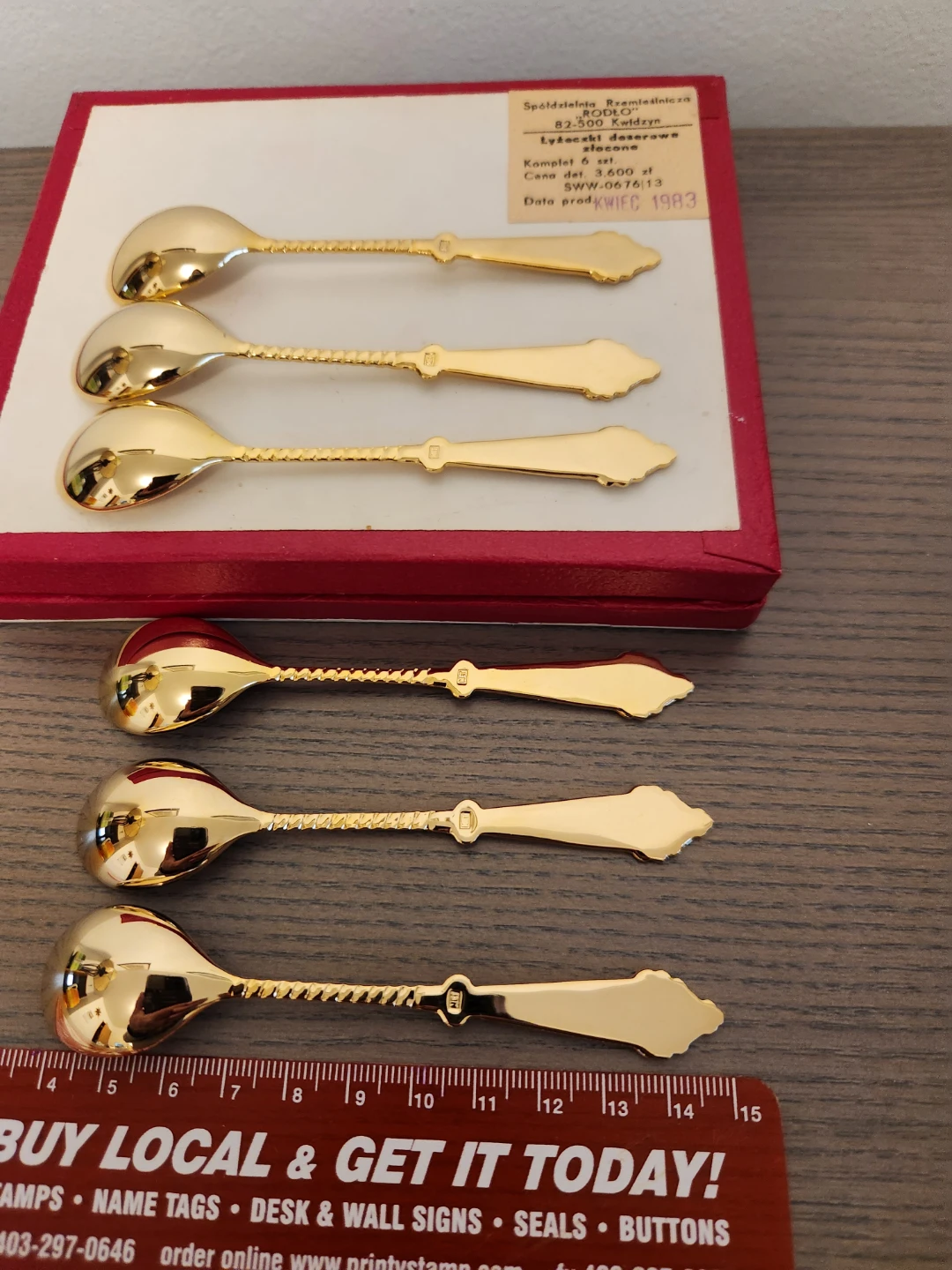 RODLO "Łyżeczki deserowe" Gold-Plated Dessert Spoons Set - photo 4