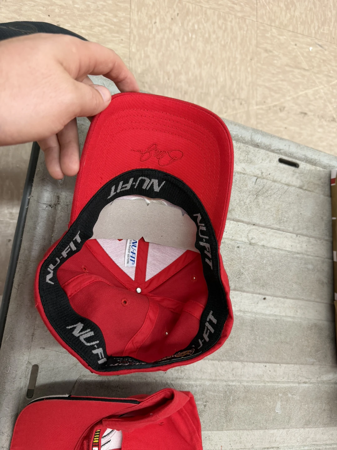 2 Red Budweiser NASCAR Caps - photo 2