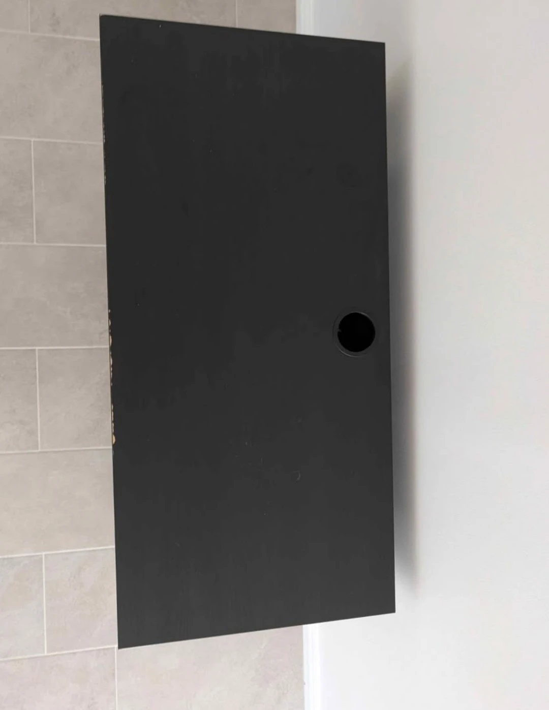 Ikea Black Desk with Drawer and Cabinet - photo 4