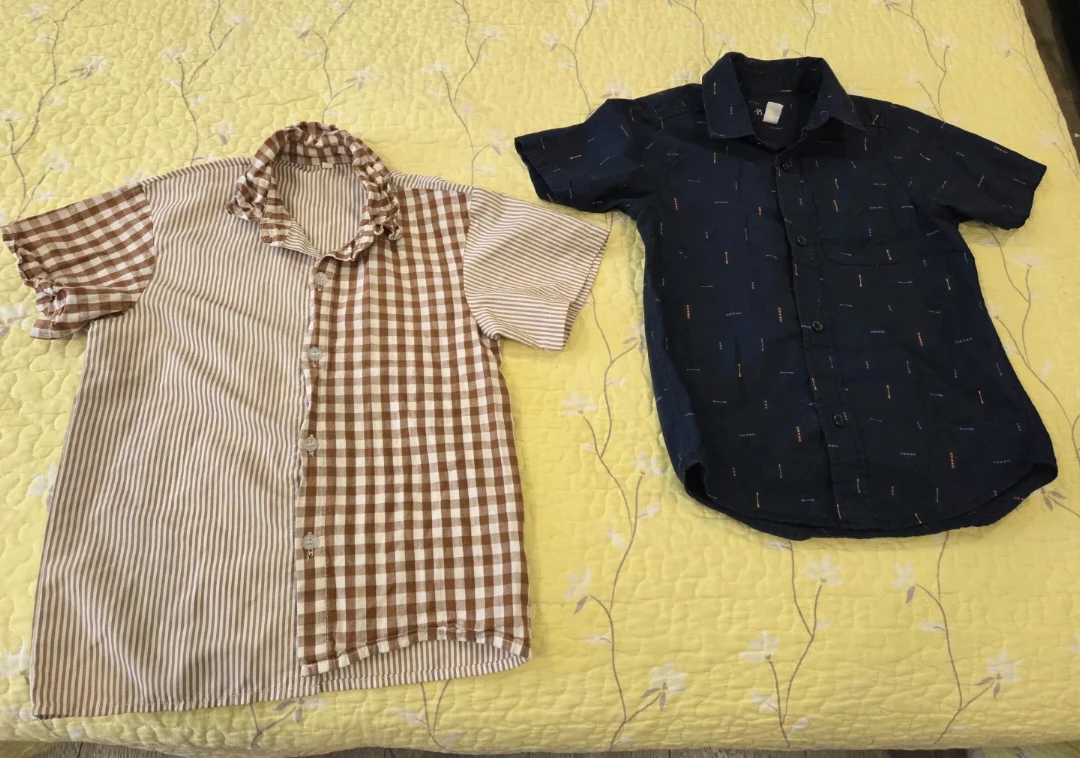 2 short-sleeve dress-up shirts & a free Columbia light jacket