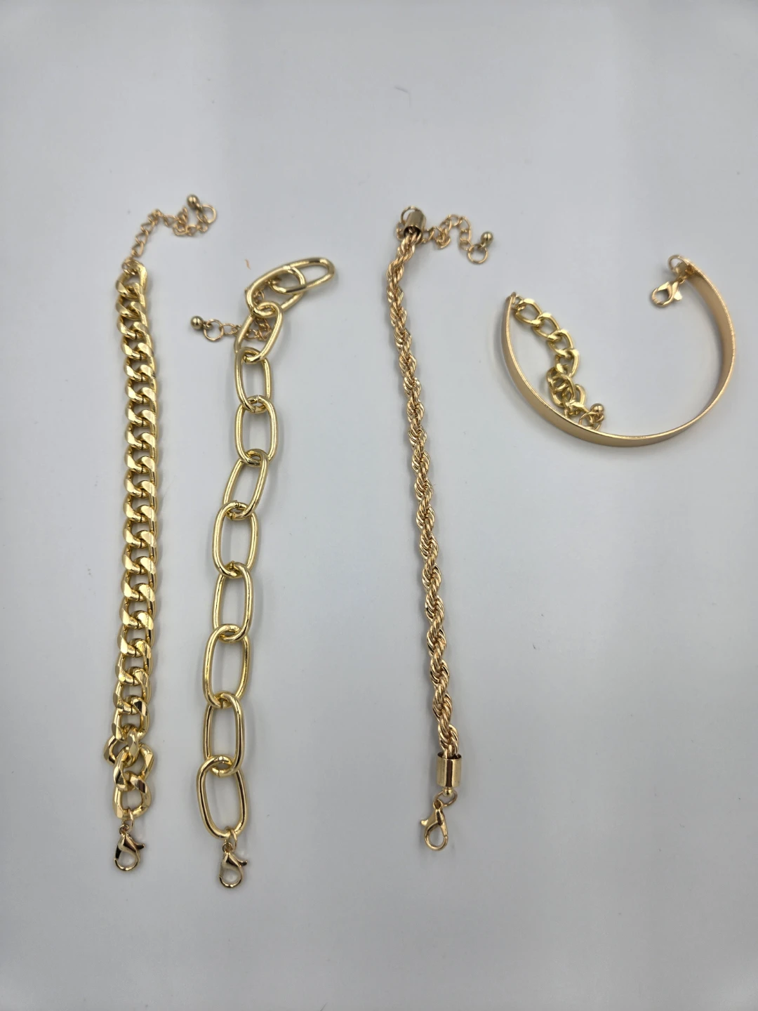 Gold-tone chain bracelets set