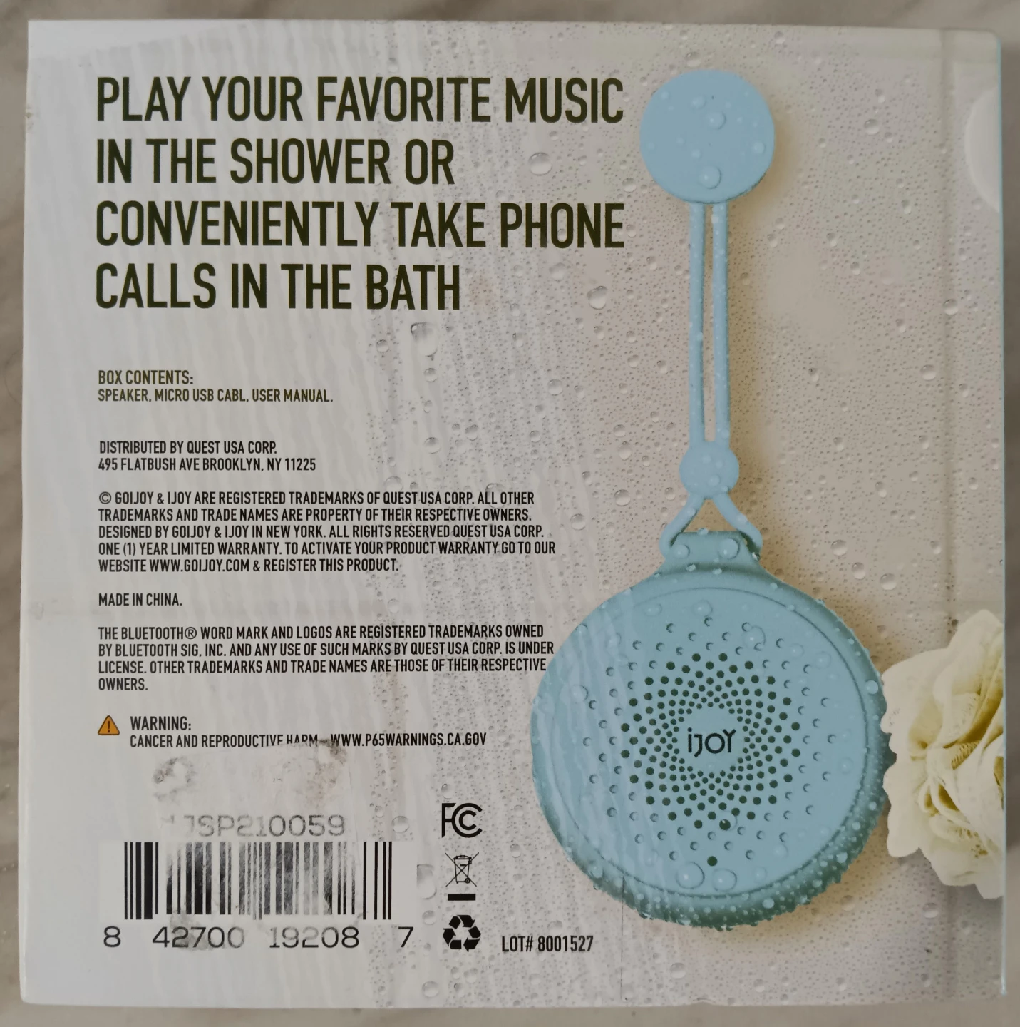 iJoy Mist Bluetooth Shower Speaker (Brand New) - photo 2