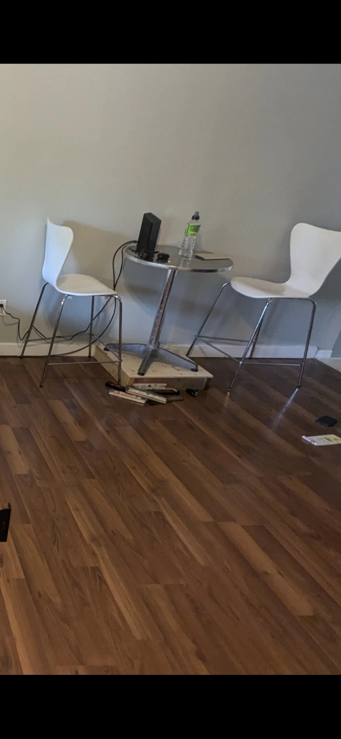 Round metal bistro table with 2 chairs - photo 2
