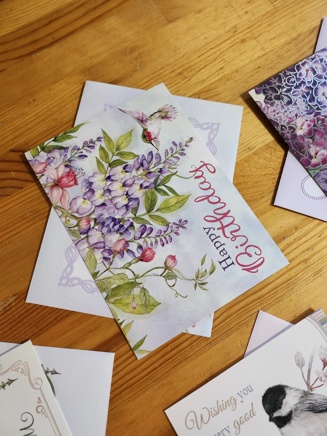 Assorted Nature Themed Birthday Cards with Envelopes- (Set of 5) - photo 4