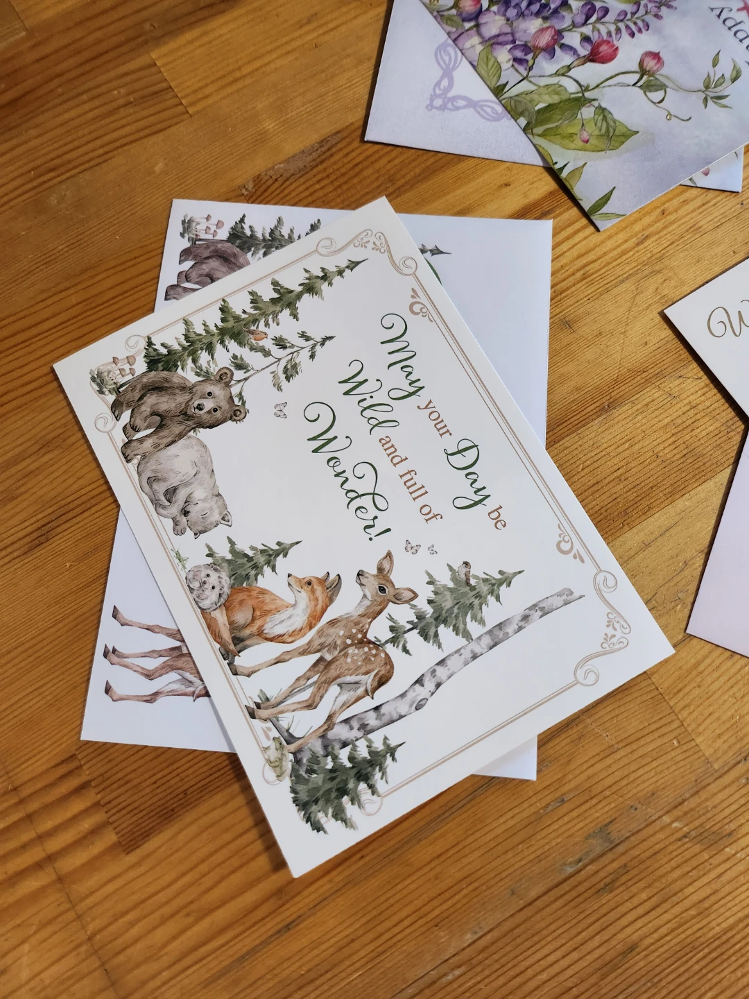 Assorted Nature Themed Birthday Cards with Envelopes- (Set of 5) - photo 5