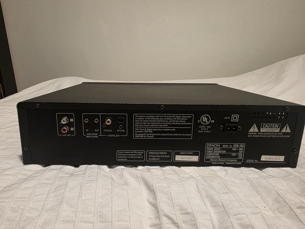Denon DCM-200 5-Disc CD Player with Remote - photo 3