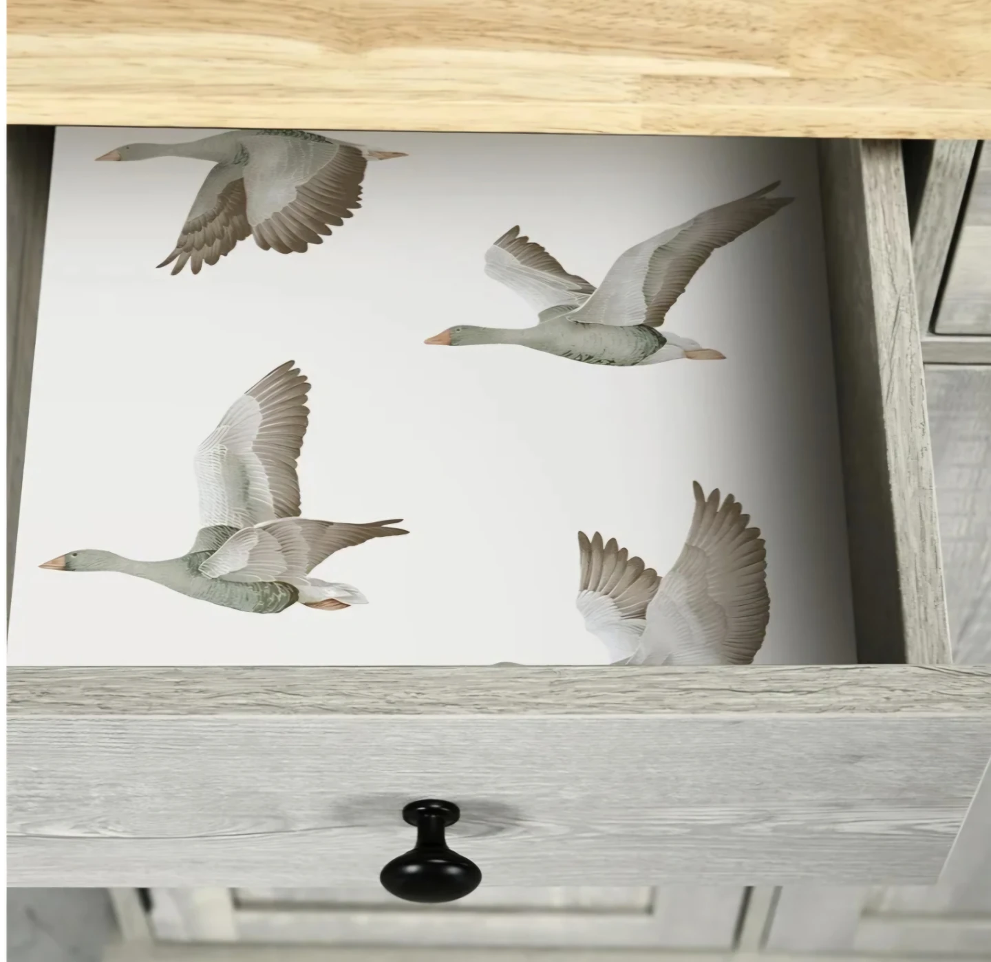 Flying Goose Peel & Stick Vintage Wallpaper 16.9" x 118" - photo 4