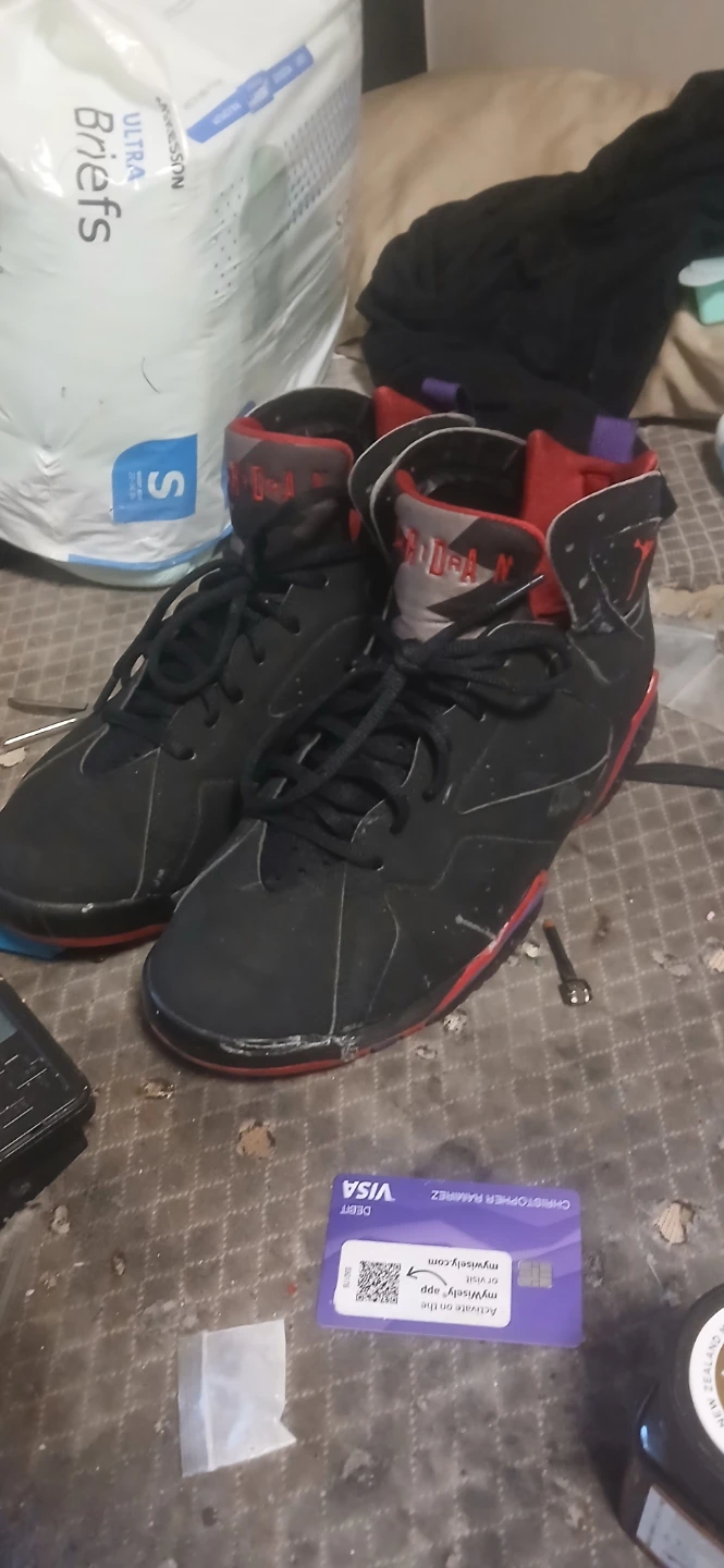 Air Jordan 7 Retro Black Red "Raptors" - photo 4