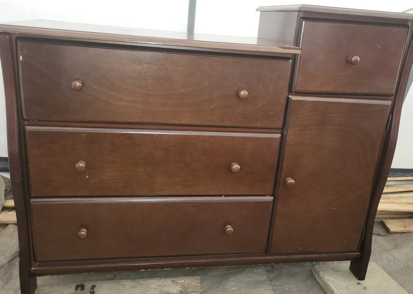 Dark Brown Dresser with Cabinet