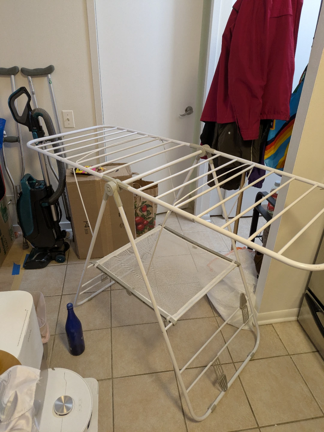 Large White Folding Drying Rack