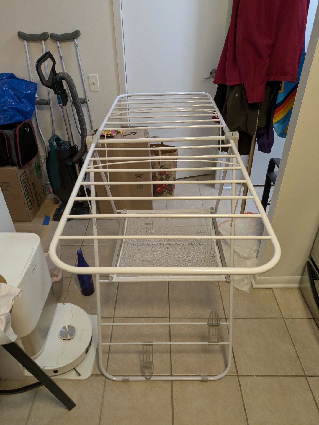 Large White Folding Drying Rack - photo 2