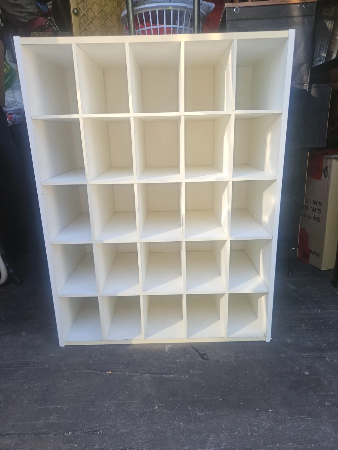 White 25 Cube Storage Organizer Shelf
