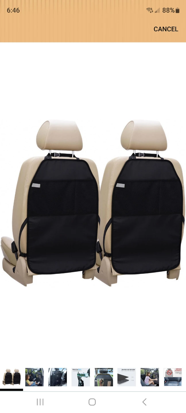 Car seat protector and Kick mat