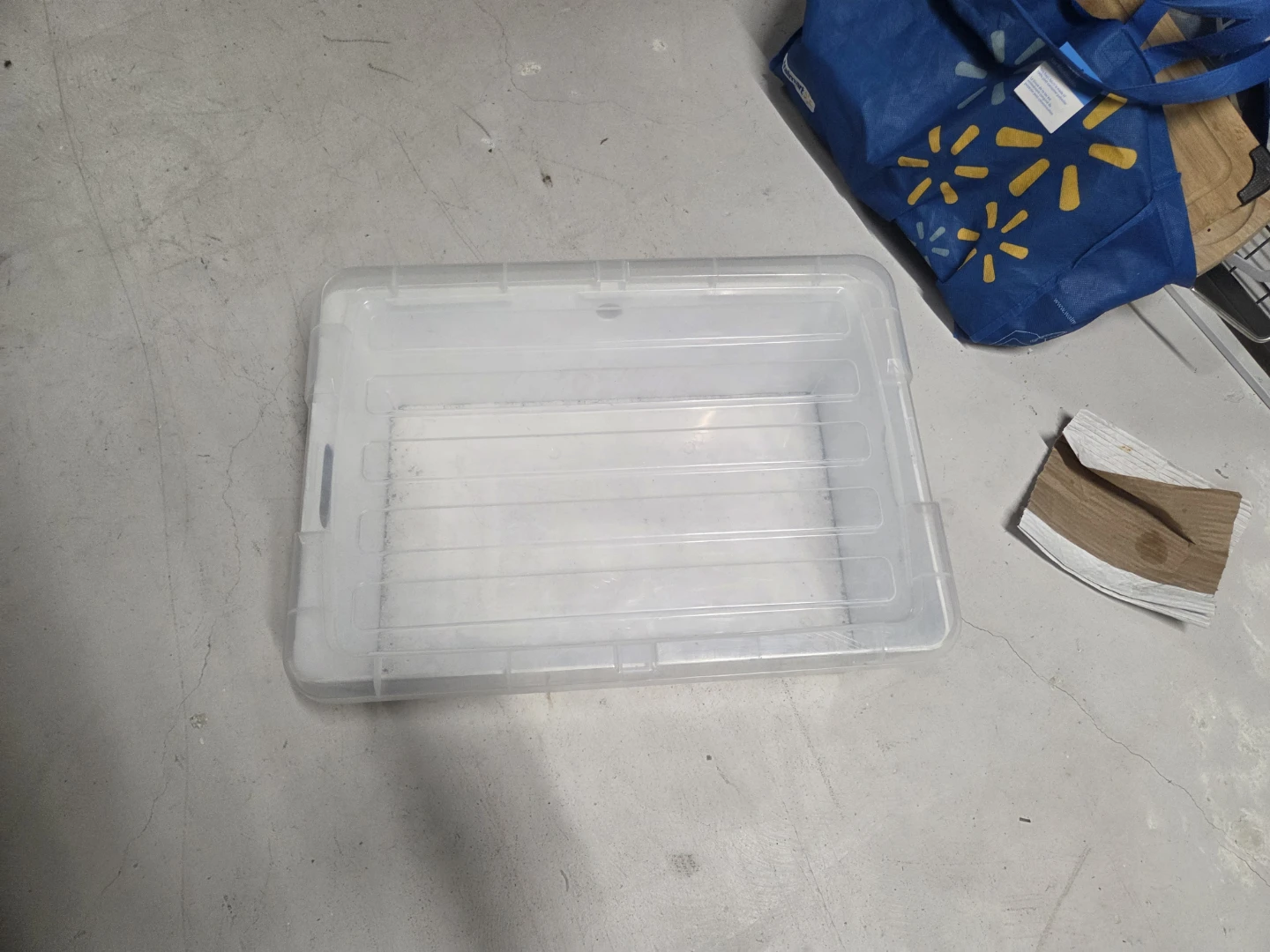 Clear Plastic Storage Bin with Lid