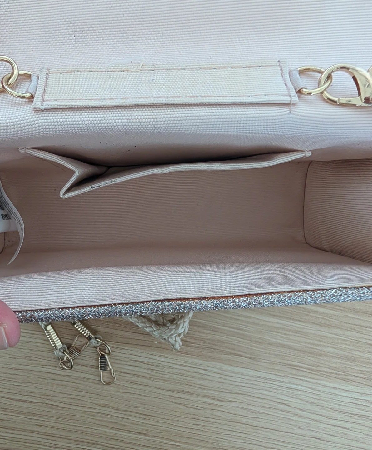 Gold Glitter Evening Clutch/Crossbody Bag - photo 4