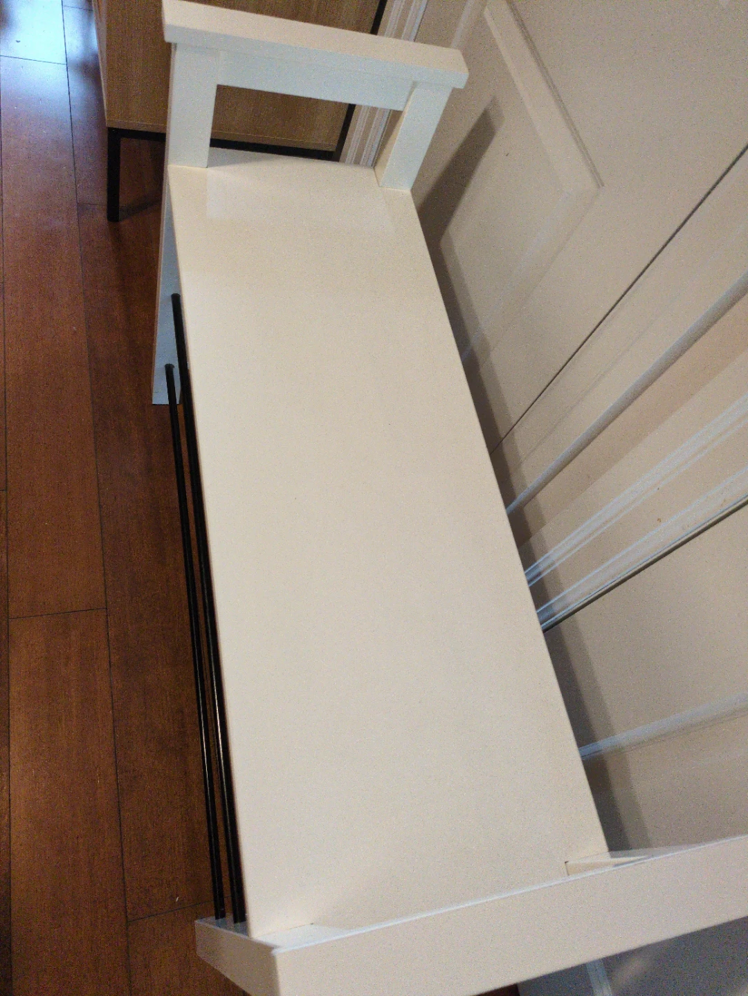 White IKEA Shoe Rack Storage Bench - photo 5