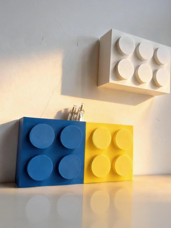 LEGO-Style Desk Organizer - rectangle and square